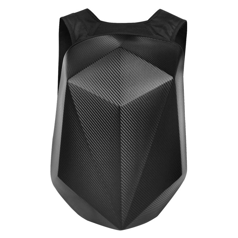 Motorrad Rucksack Hartschale wasserdicht aus Carbonfaser – Vorderansicht