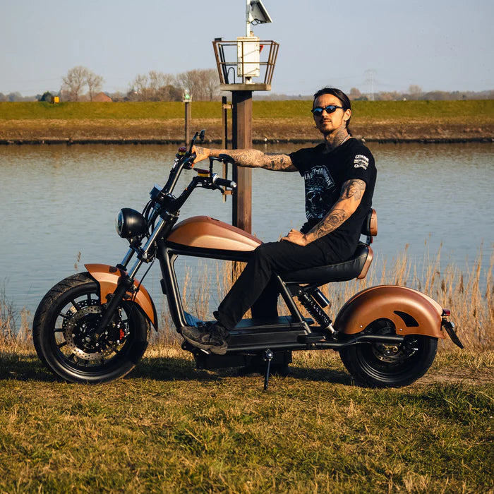 E-Chopper 6.0 Premium in der Seitenansicht und braun