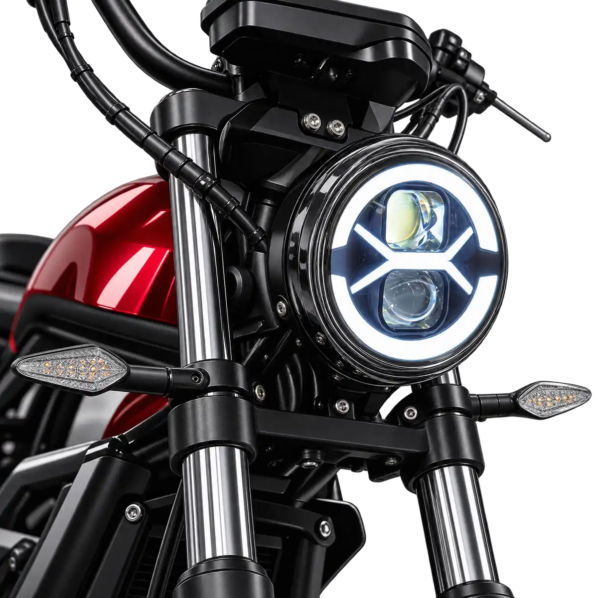 Scheinwerfer und Blinker des E-Chopper 6.0 Premium