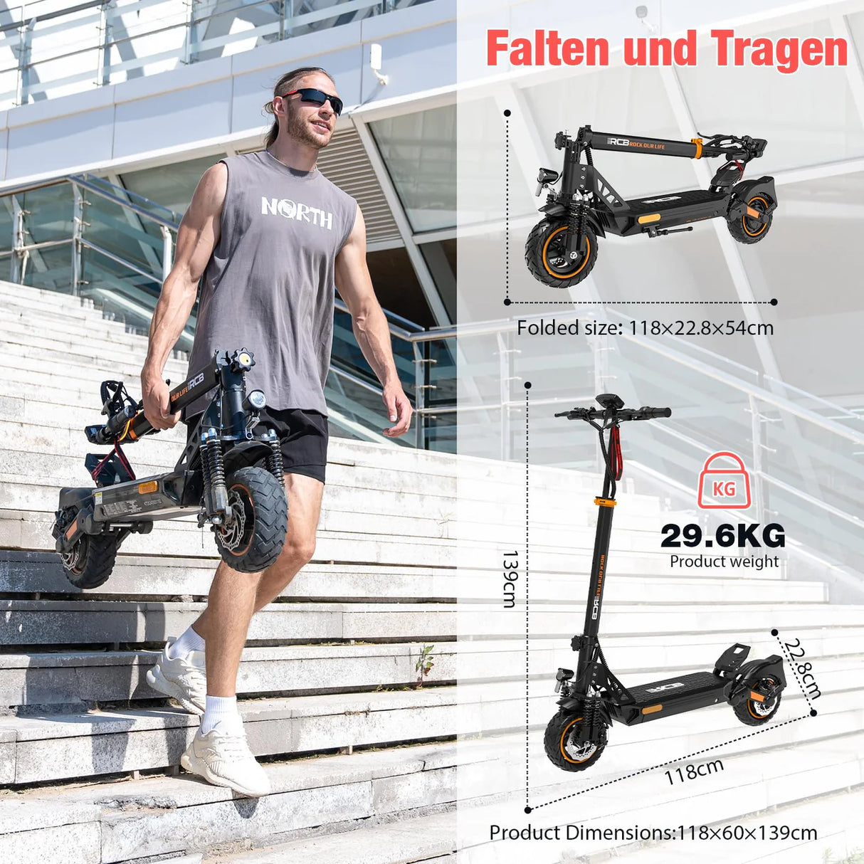 rcb d5 pro falten und tragen